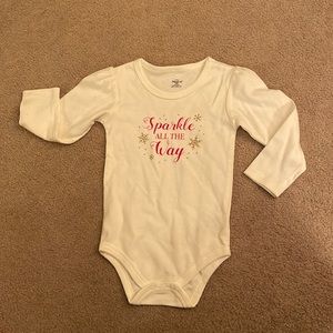 Little Treasures “Sparkle All The Way” Onesie Size 18 Months